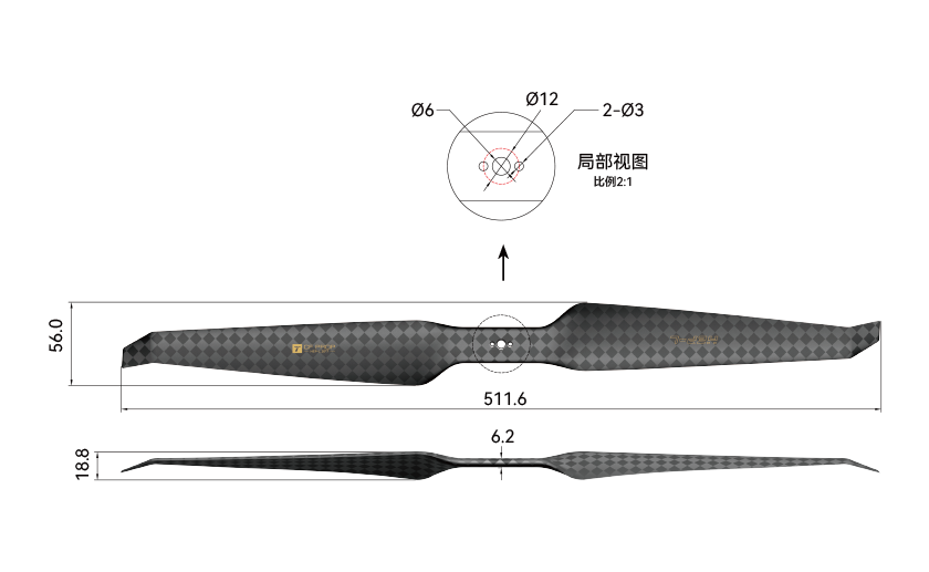 HEP-L 20 Inch Propeller Engineering Drawing (Chinese Version).png